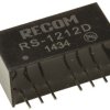 Przetwornica DC-DC, 2W, Uwe 9 → 18 V DC, Uwy ±12V dc, Iwy ±83mA, Recom