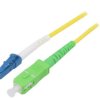 SCA-LCU/OS2-030YL Patch cord światłowodowy OS2 LC/UPC, SC/APC 3m LSZH żółty
