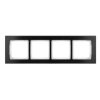 Deco Ramka Uniwersalna Poczwórna - Aluminium Szczotkowane (Ramka: Czarna...