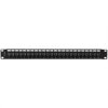 Patch panel RACK 19 24 porty typu F 1U czarny LANBERG