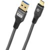 Oehlbach D1C9372 USB 3.2 Gen 1 USB-A to USB-C Cable 1m Anthracite Gold Contacts