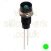 3mm - black recessed GREEN LED indicator (3071GD) - IMO