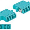 86541 Optical Fiber Coupler LC Quad/LC Quad female 2 pieces light blue
