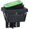 R-TECH 523629 Rocker switch, DPST, 24V, green illuminated, 01 marking, IP65
