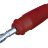 Wtyk lamelkowy SKS Hirschmann, O 4 mm, 32 A, 60 V/DC, czerwony