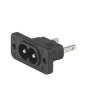 Złącze IEC IEC C8 Montaż na panelu Męski 2.5A Proste Schurter