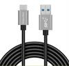 Przyłącze USB 3.0 wtyk - USB typ C wtyk 10Gbps 0,50m czarne