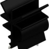 Clip-on heatsink, (L x W x H) 20 x 20 x 36 mm, 9.8 K/W, black anodized, 10006510