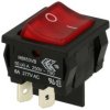 Przełącznik; klawiszowy (kołyskowy); H8653VBBR3076W; OFF-ON; 2 tory; czerwony; podświetlenie neonówka 230V; czerwony; bistabilny