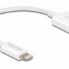 Kabel USB DeLOCK do transmisji danych i ładowania dla iPhone, iPad, iPod biały 15 cm