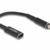 Delock Kabel do ładowania USB Złącze żeńskie USB-C®, Wtyczka DC 4,5 mm 0.15 m czarny 60036
