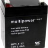Akumulator ołowiowy multipower PB-12-5,4-4,8 MP5.4-12, AGM, 12 V, 5.4 Ah