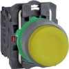 Pushbutton, unlabeled, unlit, groping, 1 Form A (N/O), waistband round, yellow, front ring light gray, mounting Ø 22.5 mm, XB5AP