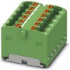 Distribution block, push-in connection, 0.14-2.5 mm², 12 pole, 17.5 A, 6 kV, green, 3002884
