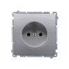 Gniazdo wtyczkowe Simon Basic inox 16A bez uziemienia