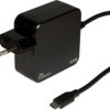 Inter-Tech Argus PD-2045 | Universele USB-C Oplader 45W | Zwart | Met Geïntegreerde Kabel