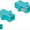 85994 Optical Fiber Coupler SC/SC Simplex 4 pieces light blue