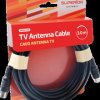 SUPAVC006 TV-Antennenkabel, IEC Stecker <> IEC Buchse, 3,0 m sw