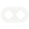 Ramka podwójna, plastikowa, owalna, biała, Soul/Oval