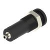 4mm Sheathed Banana Jack - 2mm Solder Cup (Black)
