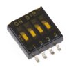 Przełącznik DIP 4-pozycyjny SPST SMD 25 mA przy 24 V DC -40 → +85°C