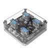 HUB USB 3.0 4-Porty Aktywny ORICO Clear