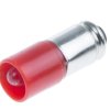 Lampka kontrolna Czerwony 12V ac/dc Rowek miniaturowy LED średnica 6mm długość 16mm