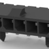 Pin header, 6 pole, pitch 3 mm, angled, black, 2-1445055-6