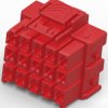 Plug housing, 15 pole, pitch 6 mm, straight, red, 6-1971876-7