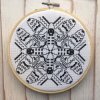Blackwork Moth Counted Cross Stitch DIY KIT