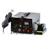 Stacja lutownicza 5w1 hotair, grotowa + zasilacz 15V/1A WEP 853D z wentylatorem w kolbie