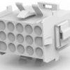 Socket housing, 15 pole, pitch 6.35 mm, straight, white, 770030-1