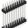 Pin header, 20 pole, pitch 2.54 mm, straight, black, 10057492