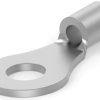 Uninsulated ring cable lug, 0.26-1.65 mm², AWG 22 to 16, 4.17 mm, M4, gray, 34111