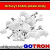 Uchwyt kabla biały płaski 8/5 mm