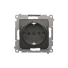 Simon 54 Gniazdo Schuko z przesłonami (moduł) 16A 250V zaciski śrubowe czarny mat DGSz1Z.01/49