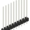 Pin header, 10 pole, pitch 2.54 mm, straight, black, 10048875
