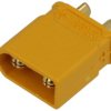 Wtyk XT30U-M/2-tory;30A;500V;proste żółty;lutowany;zasilające DC;Amass