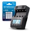 ZESTAW Ładowarka akumulatorków Ni-MH everActive NC-3000 + 4x Akumulatorki R03 / AAA Panasonic Eneloop 800mAh