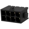 Pin header, 8 pole, pitch 3 mm, straight, black, 3-794632-8