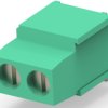 PCB terminal, 2 pole, pitch 5 mm, AWG 30-12, 17.5 A, cage clamp, green, 284410-2