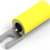 Insulated forked cable lug, 3.0-6.0 mm², AWG 12 to 10, M3.5, yellow, 52961