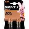 Alkali manganese-battery, 1.5 V, LR03, AAA, round cell, surface contact, PLUS-AAA K4, package with 4 pieces