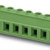 Socket header, 3 pole, pitch 5.08 mm, straight, green, 1900785