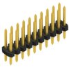 Pin header, 20 pole, pitch 2 mm, straight, black, 10062535