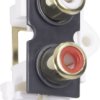 Złącze męskie RCA/Cinch 072384 BKL Electronic 072384 złącze żeńskie do wbudowania pionowego Ilość styków: 2 złoty, czerw