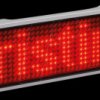 125906 LED Name Tag, 11x44 pixels, USB, silver frame, red LED