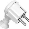 Wtyczka Kątowa 16A Z/U Uni-Schuko 250V Biała Wt-50