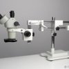 Mikroskop stereo trójokularowy ze statywem dwuramiennym i oświetleniem LED - powiększenie 10x-44x