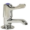 Rozgałęźne, Uchwyt dźwigni ćwierć obrotu, Kurek zimnej wody umywalki, Mosiądz, Powlekane chromem, 6 barów, BSP 1/2 cala